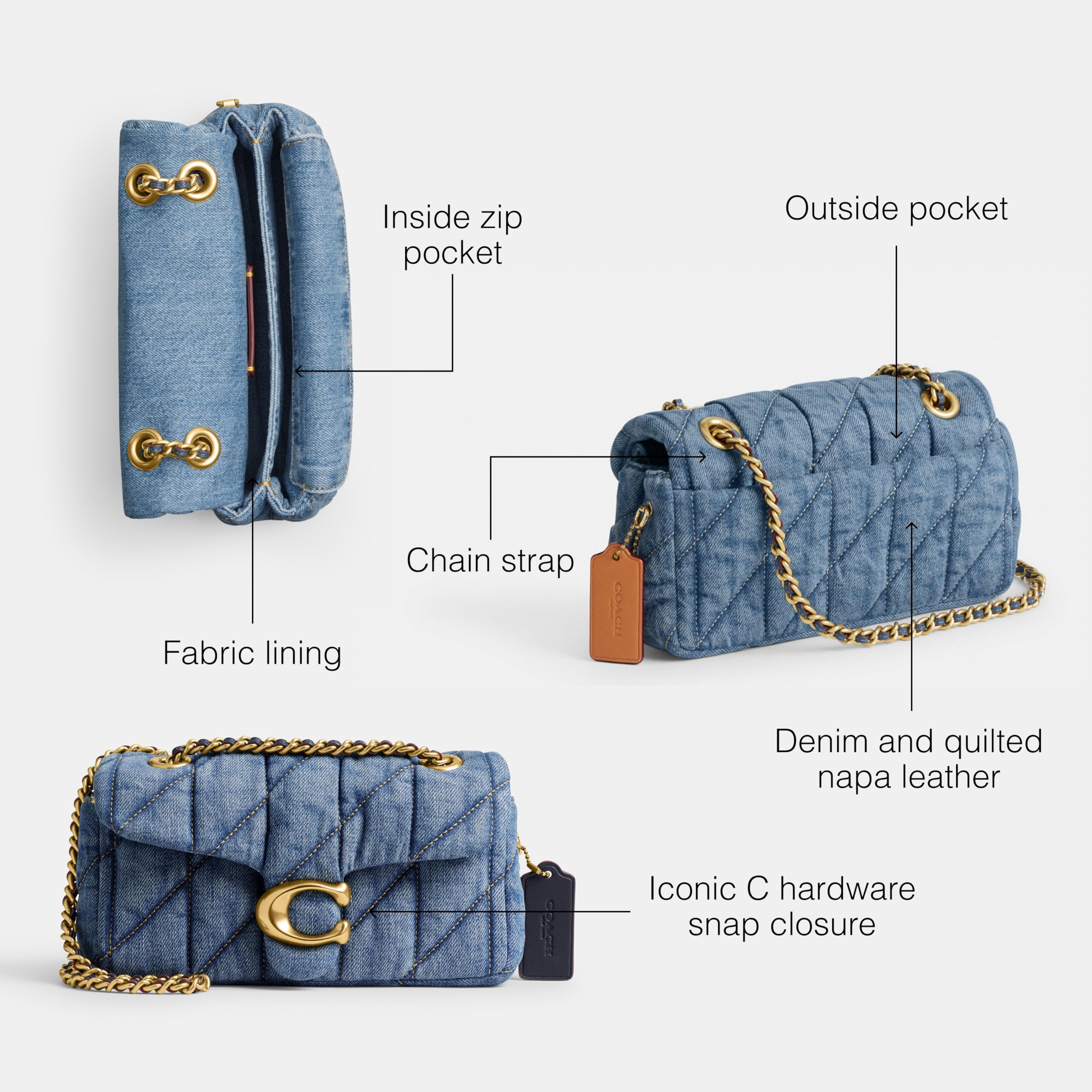 Coach Tabby Shoulder Bag 20, Indigo