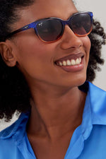 Load image into Gallery viewer, Maui Jim Women's Honi Polarized Cat Eye Sunglasses, Sunset/Maui Rose®, Small
