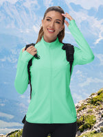 Load image into Gallery viewer, TACVASEN Women&#39;s Athletic Jackets UV Protection Shirts Running Jackets for Women UPF 50+ Long Sleeve Activewear Golf Shirt Mint Green
