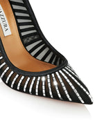 Load image into Gallery viewer, Aquazzura Passions Crystal Pump 105, Black, 10.5
