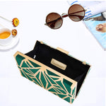 Load image into Gallery viewer, CARIEDO Women Evening Bag Elegant Clutch Purse Exquisite Velvet Metal Hollow out Handbags Prom Wedding Party (Green)
