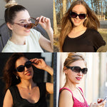 Load image into Gallery viewer, HAOLOTA Polarized Sunglasses for Women, Rhinestone Wrap Around Sunglasses with UV400 Protection

