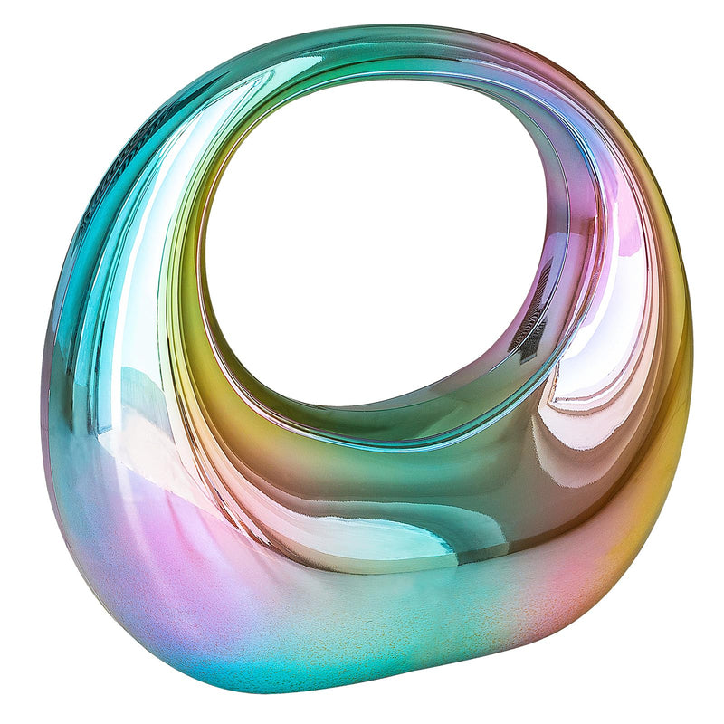 YYW Acrylic Evening Clutch Purse Moon Shape Unique Transparent Evening Handbag