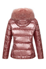 Load image into Gallery viewer, Bellivera Women's Puffer Jacket Warm Coat Hooded with Fur Collar 7695 D.PINK XXL
