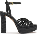 Load image into Gallery viewer, Vince Camuto Women's Samlee Strappy Platform High Heel Sandals, Black, 6.5 Medium

