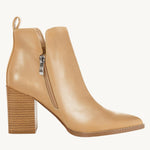 Load image into Gallery viewer, Juliet Holy Women&#39;s V Cut Ankle Boots Pointed Toe Stacked Chunky Heel Side Zipper Leather Cutout Western Booties
