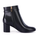 Load image into Gallery viewer, Coutgo Women&#39;s Ankle Boots Chunky Block Low Heel Vintage Tie Knot Booties Shoes with Side Zipper
