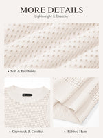 Load image into Gallery viewer, PRETTYGARDEN Summer Crochet Tank Tops for Women 2026 Casual Crewneck Hollow Out Loose Knit Sleeveless Sweater Vest Top Trendy(White,Medium)
