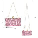 Load image into Gallery viewer, MAIRLOM Rhinestone Clutch Purses for Women Evening Wedding Formal - Pearl Clasp Handbag Crystal Gemstone Bag for Party Prom(Pink)
