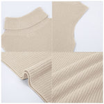 Load image into Gallery viewer, MACNOORA Womens Sleeveless Sweater Vest Turtleneck Ribbed Knit Tank Tops Basic Slim Fit Top Apricot
