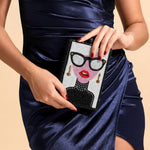 Load image into Gallery viewer, Boutique De FGG Retro Crystal Clutch Purses for Women Luxury Rhinestone Evening Bag Novelty Formal Party Clutch Handbag,Mini,Silver Cartoon Characters

