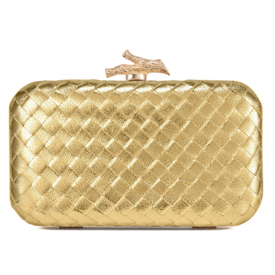 CHUNLI Clutch Purses for Women Evening/Wedding Chic Woven Bag Formal PU Leather Purse Designer Handbags for Women