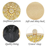 Load image into Gallery viewer, MAIRLOM Rhinestone Clutch Purses for Women Evening Wedding Formal - Round Pearl Clasp Handbag Crystal Gemstone Bag for Party Prom(Gold Clutch)
