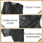 Load image into Gallery viewer, Giftdigger Men's Western Cowboy Vest,Vintage Cowboy Suit Vest with Bolo Tie, Slim Wedding Vests,Leather Light Casual Vests,Black Vintage Western Denim Casual Waistcoat, XXL
