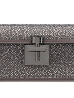 Load image into Gallery viewer, Oscar de la Renta, Pave Crystal Alibi Clutch, Smoke/Gunmetal

