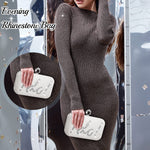 Load image into Gallery viewer, Kacctyen Christmas Mama Gift Rhinestone Clutch Bag Mama Clutch Purse Diamond Evening Bag Purse Embellished Rhinestone Box Bag(Classic Style)
