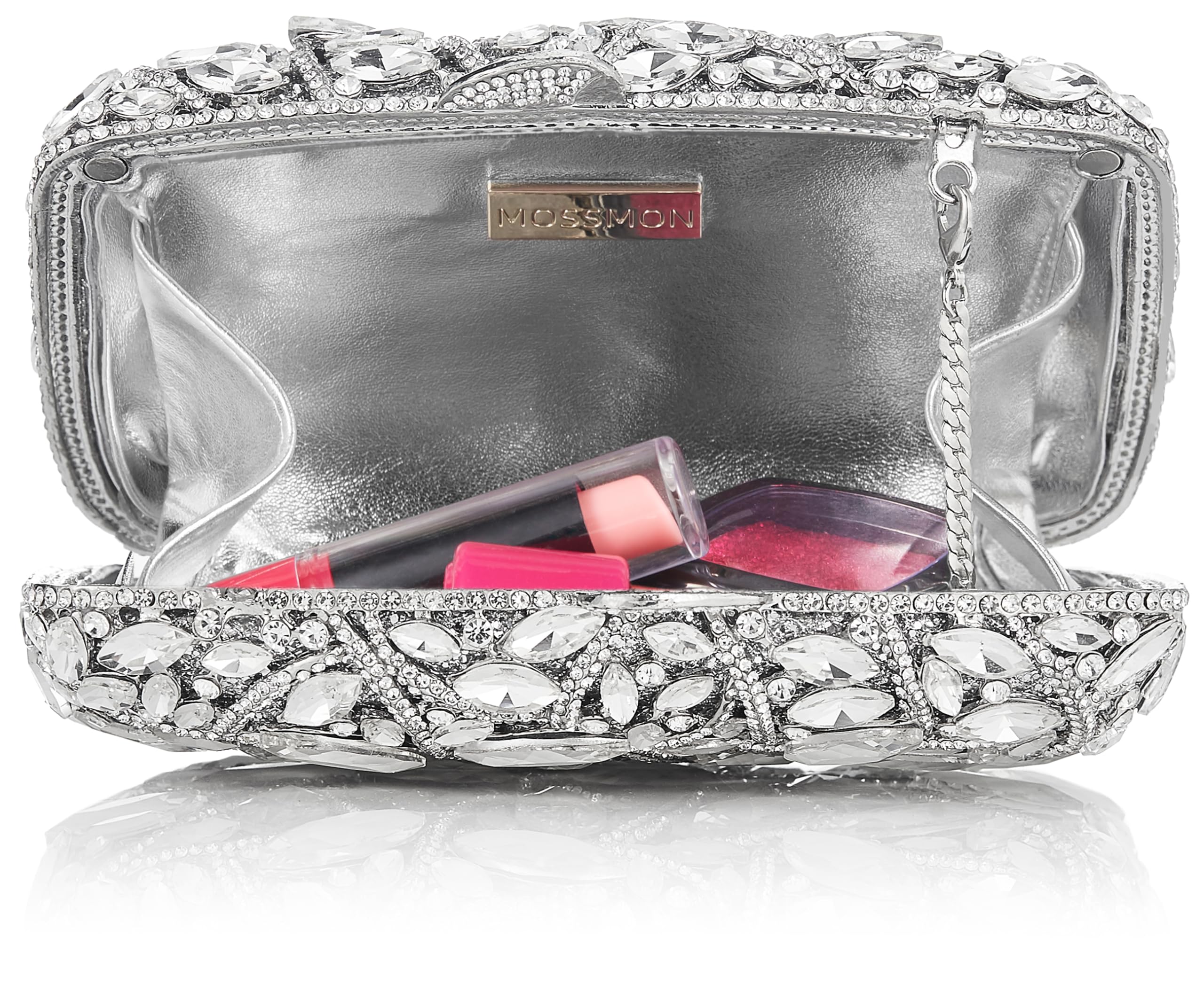 MOSSMON Crystal Evening Clutch Bag Sparkling Bride Wedding Party Purse for Women