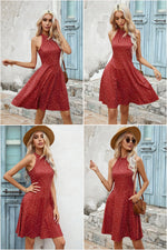 Load image into Gallery viewer, OUGES Women's Summer Dresses Floral Sundresses Halter Neck Casual Sundress Graduation Derby Dress 2025(Floral-38,M)
