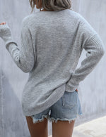 Load image into Gallery viewer, Blooming Jelly Women's Off The Shoulder Sweaters Cute Fall Tunic Tops Knitted Pullover Sweater Grey

