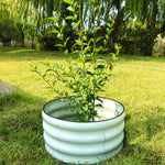 Load image into Gallery viewer, SnugNiture 3 Pcs 2x2x1ft Round Galvanized Raised Garden Bed Kit Outdoor, Metal Planter Box for Planting Plants Vegetables, White
