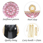 Load image into Gallery viewer, MAIRLOM Rhinestone Clutch Purses for Women Evening Wedding Formal - Pearl Clasp Handbag Crystal Gemstone Bag for Party Prom(Pink)
