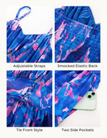 Load image into Gallery viewer, GRACE KARIN 2026 Women's Spaghetti Vacation Sundress Summer Beach Flowy Boho Floral Maxi Dresses with Pockets Blue Pink Floral M
