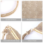 Load image into Gallery viewer, Rhinestone Purse Sparkly Evening bag Silver Clutch Purses for Women Evening, Cross Body Handbags for Party Prom Club Wedding

