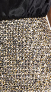 Amanda Uprichard Women's Brantley Mini Dress, Gold/Black, XS