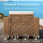 Load image into Gallery viewer, SUNSHINE VALLEY Patio Sectional Furniture, Outdoor Yellow Rattan Wicker Sofa with 10''Ultra-Thick Cushions, L Shaped Modular Patio Conversation Set, Low Profile Lawn Garden Backyard Couch Set
