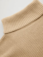 Load image into Gallery viewer, CIDER Cropped Sweaters for Women Turtleneck Sweater Long Sleeve Ribbed Knit Lantern Sleeve Pullover Fall Outfits: Beige, M
