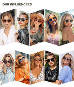 Load image into Gallery viewer, SOJOS Trendy Cat Eye Round Polarized Sunglasses for Women Fashion UV Protection Sunnies Sunglasses SJ2175, Brown Frame/Brown Lens

