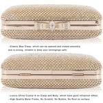 Load image into Gallery viewer, Dexmay Rhinestone Crystal Clutch Purse with Bow Clasp Evening Bag for Wedding Party Gold
