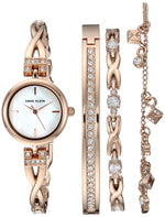 Load image into Gallery viewer, Anne Klein Women&#39;s Premium Crystal Accented Rose Gold-Tone Watch and Bracelet Set
