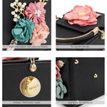 Load image into Gallery viewer, Milisente Evening Clutch Bag for Women Floral Square Box Evening Bags Crossbody Shoulder handBags Flower Wedding Clutch Purse (Black)
