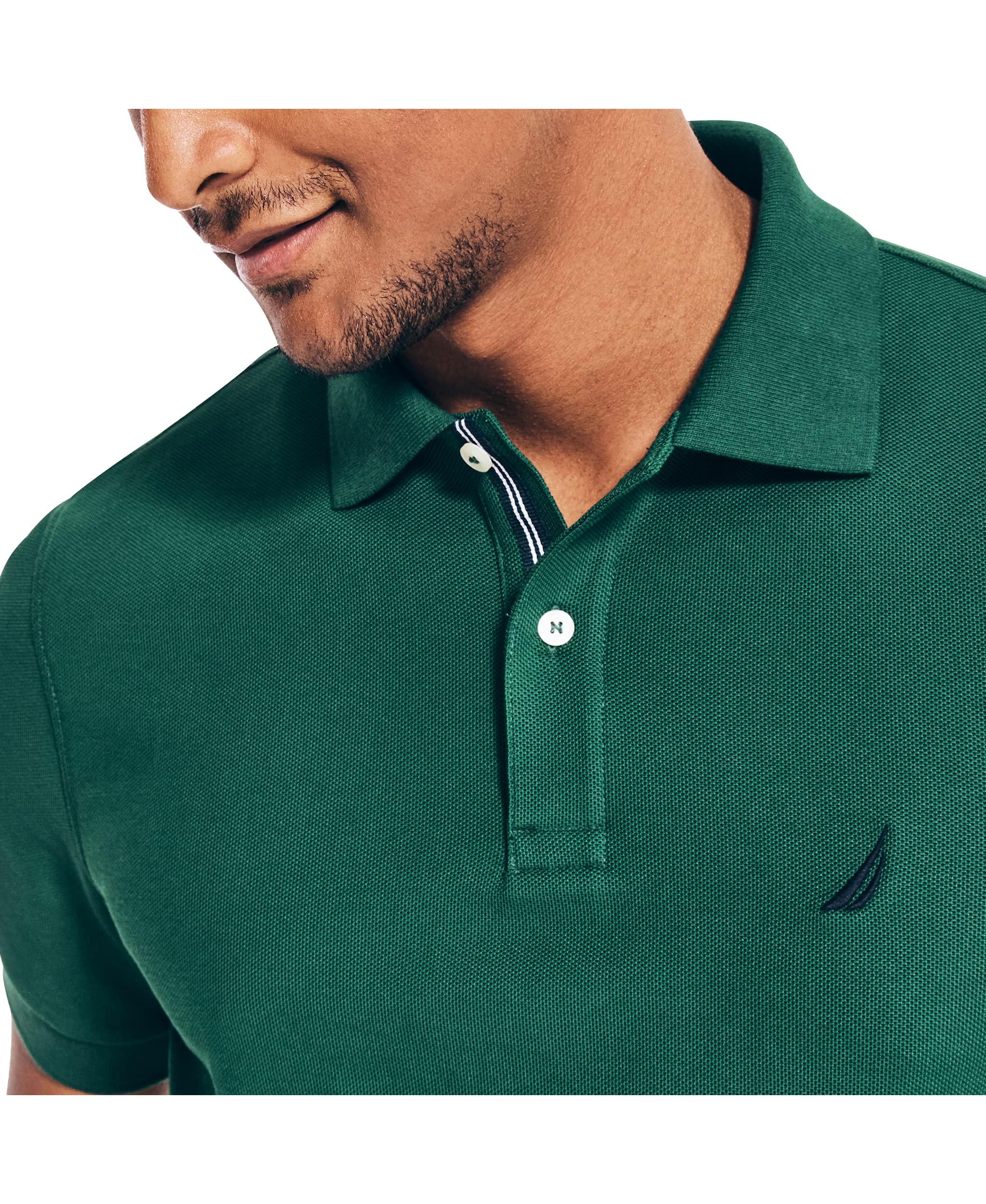Nautica Men's Classic Short Sleeve Solid Polo Shirt, Tidal Green, XX-Large