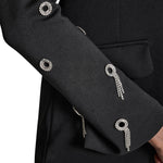 Load image into Gallery viewer, BCBG Women's Jewled Long Sleeve Square Neck, Black,8
