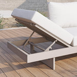 Load image into Gallery viewer, homary 6 Piece Aluminum &amp; Teak Outdoor Sofa Set, Patio Sofa Seat L-Shaped Outdoor Sectional Sofa Set with Adjustable Backrests/Waterproof/Fade Resistant Cushions Ideal for Patios/Balconies,Light Gray
